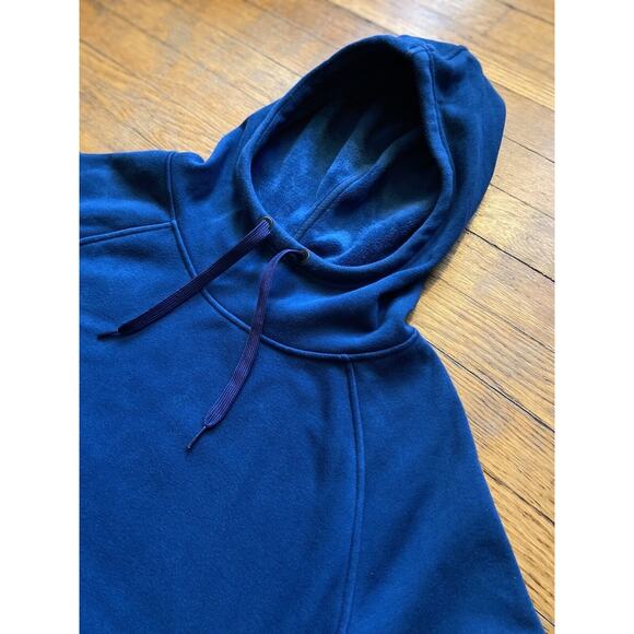 ATHLETA Blue Plush Lined Hoodie w/Tech Pocket sz Medium - Picture 2 of 12